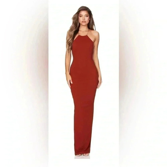 Nookie Lexi Chain Gown Rust - Picture 1 of 6